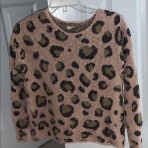 cheetah print sweater